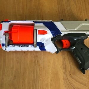 Nerf Strongarm Blaster - Vibrant Orange, Blue, and White